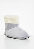 Hush Puppies Ladies Casa Slipper Boot In Grey Frost