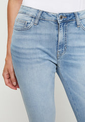 Guess Womens Mid Rise Curve Jeans In Light Wash