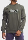 Jeep Mens Core Applique Fleece Crewneck Green
