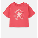 Converse Girls Dissected Chuck Patch T-Shirt In Cherry Balm