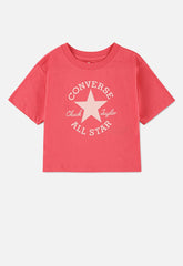 Converse Girls Dissected Chuck Patch T-Shirt In Cherry Balm