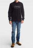 Jeep Mens Core Applique Fleece Crewneck Black