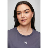 Puma Womens Essential Relaxed Short Sleeves T-Shirt In Inky Depths