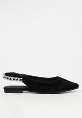 Butterfly Feet Ladies Frida 2 Flat Shoes In Black