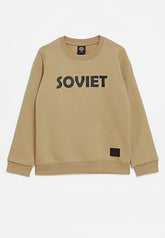 Soviet Zander Boys Crew Neck Sweat Top Sand
