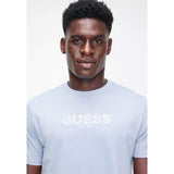 Guess Mens Embroideredhirt In Blue