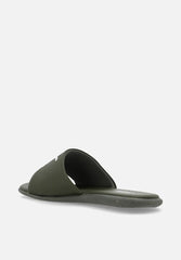 Puma Mens Dark Olive Sporty Slides
