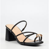 Miss Black Ladies Bardot Heels In Black