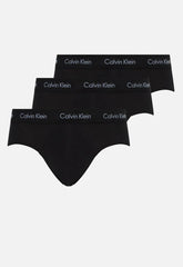 Calvin Klein Mens 3 Pack Hip Briefs In Black