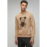 Ben Sherman Mens Bear Applique Fur Crew Sweatshirt In Cornstalk