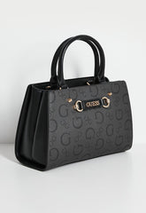 Guess Lacy Satchel Bag In Coal