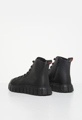 Pierre Cardin Unisex Riley Cleated Boots In Black