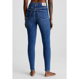 Calvin Klein High Rise Super Skinny Ankle In Denim Dark