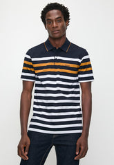 Pringle Mens Victor Mercerized Golfer In Navy