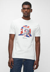 Ben Sherman Tar Guitar Mens T-Shirt In White