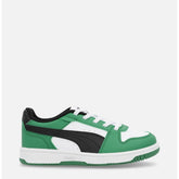 Puma Boys Rebound Slam Lo Ac Ps Sneakers In Green/Black/White