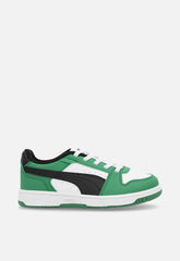 Puma Boys Rebound Slam Lo Ac Ps Sneakers In Green/Black/White