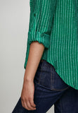 Stella Morgan Long Sleeve Button Through Sheer In Green