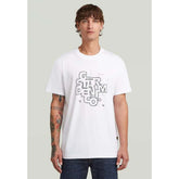 G-Star Raw Mens White Hd Print R T-Shirt