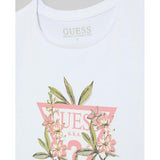 Guess Girls T-Shirt In White & Pink