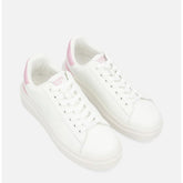 Guess Womens Elbina 6 Sneakers In White/Pink