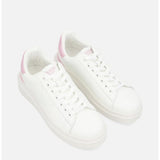 Guess Womens Elbina 6 Sneakers In White/Pink