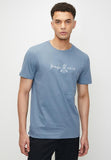 Pringle Mens Charlie Embroiderr T-Shirt In Mid Blue