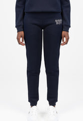 Sissy boy Womens Logo Sweat Pants With Bling In Navy