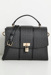 Guess Emberly Top Handle Crossbody Bag In Coal