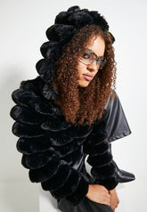 Sissyboy Faux Fur Quilted With Hood Jacket