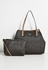 Guess Portrini Trap Tote In Natural