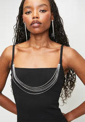 Sissy boy Womens Maxi dress With a Straight Neckline In Black