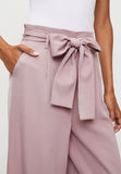 Izabel London High Waisted Elasicated Wide Pants In Dusty Pink
