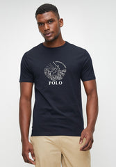 Polo Graphic Crew Neck T-Shirts For Men In Navy