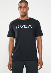 RVCA Mens Big Rvca Short Sleeve T-Shirt In Black & Grey