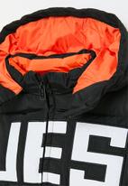 Guess Kids Black Hooded Padded Jacket