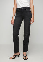 Stella Morgan Mid Waist Straight Leg Denim Jeans In Black