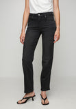 Stella Morgan Mid Waist Straight Leg Denim Jeans In Black
