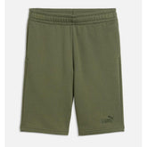 Puma Boys Essentials Small No 1 Logo Shorts In Moss Veil