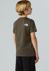 The North Face Teens Easy Ss Tee Taupe Green