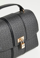 Guess Emberly Top Handle Crossbody Bag In Coal