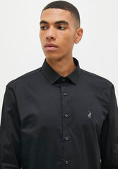 Polo Mens Custom Fit Greig Black Shirt