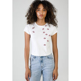 Sissy boy White Baby T-shirt With Red Lip Transfers