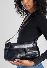 Sissyboy Bg536 Ladies Multi Zip Shoulder Bag Black