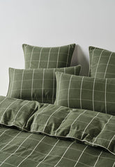 Linen House Atrium Duvet Cover Set In Forest Green