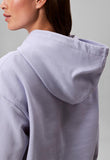 Calvin Klein Womens Monologo French Terry Hoodie in Light Blue