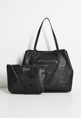 Guess Womens Portini Trap Tote Bag In Black