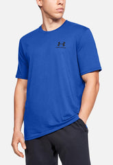 Under Armour Sportstyle Left Chest Short Sleeve In Blue