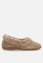 Hush Puppies Ladies Starry Slippers In Camel