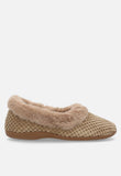 Hush Puppies Ladies Starry Slippers In Camel